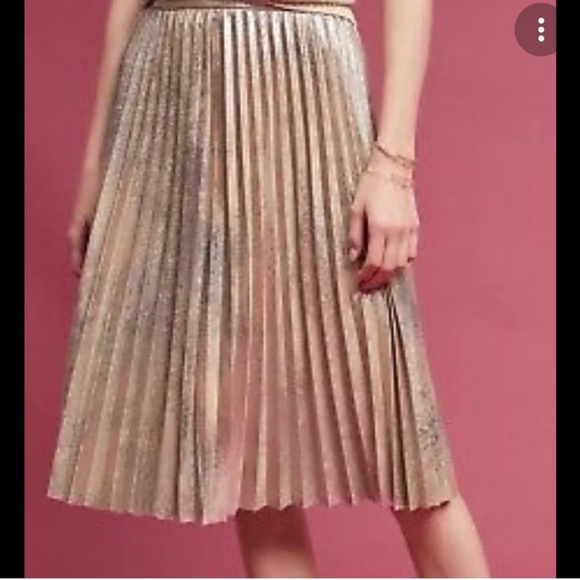 Anthropologie - Maeve Midi Skirt | Size | Gold - Picture 10 of 10
